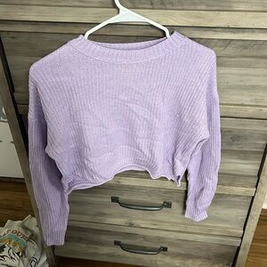 wild fable purple cropped sweater